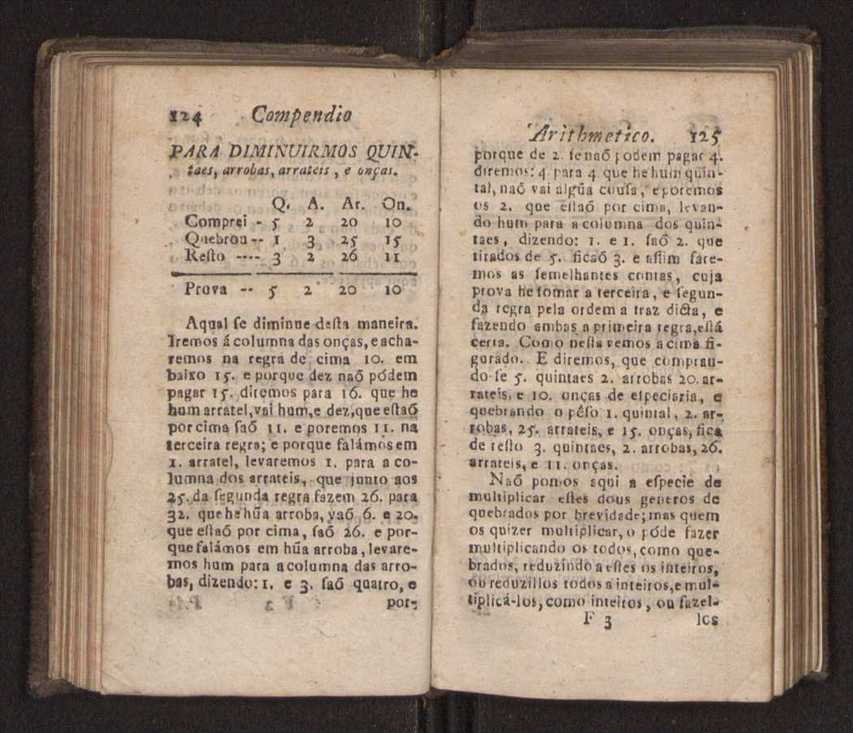 Compendio arithmetico : obra muito util para principiantes aprenderem com facilidade todas as especies de conta, & saberem usar dellas, com suas taboas no fim, em que se achara diminuidas as moedas de ouro deste reyno ... 71