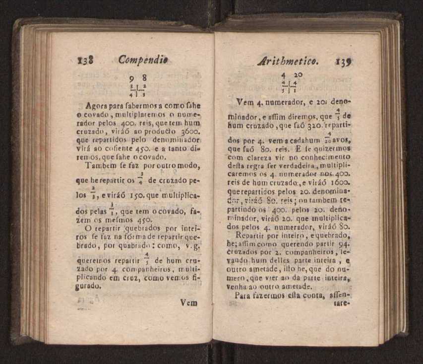 Compendio arithmetico : obra muito util para principiantes aprenderem com facilidade todas as especies de conta, & saberem usar dellas, com suas taboas no fim, em que se achara diminuidas as moedas de ouro deste reyno ... 78