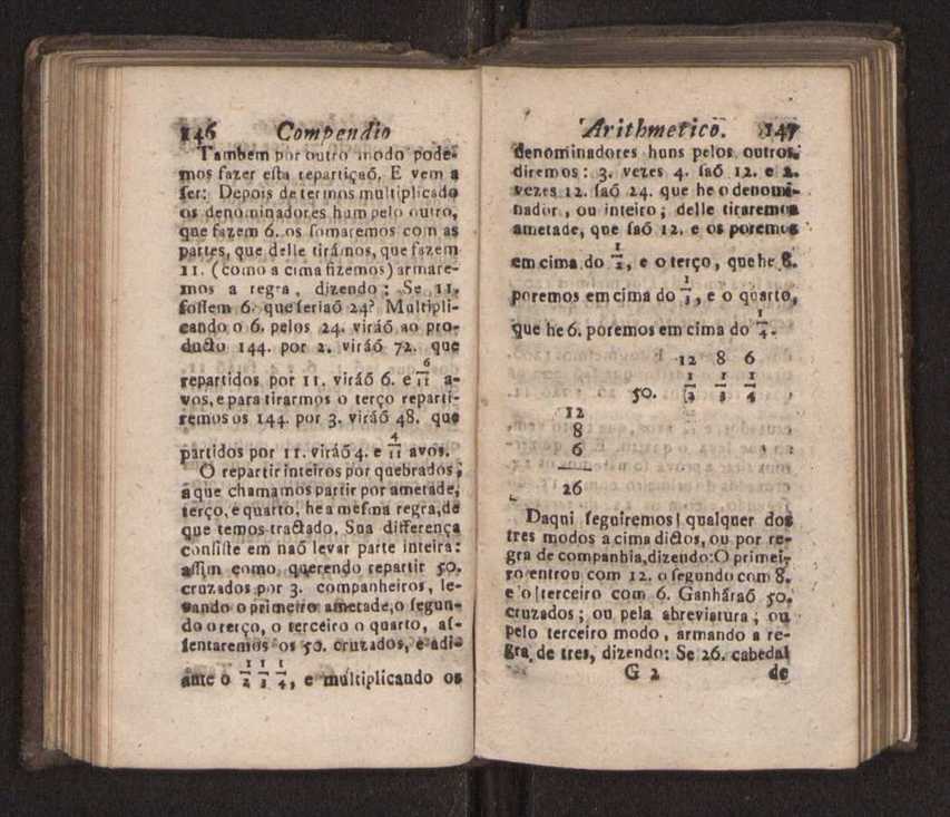 Compendio arithmetico : obra muito util para principiantes aprenderem com facilidade todas as especies de conta, & saberem usar dellas, com suas taboas no fim, em que se achara diminuidas as moedas de ouro deste reyno ... 82