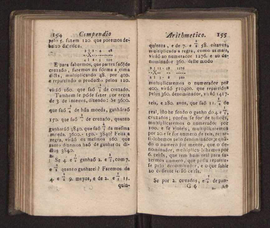 Compendio arithmetico : obra muito util para principiantes aprenderem com facilidade todas as especies de conta, & saberem usar dellas, com suas taboas no fim, em que se achara diminuidas as moedas de ouro deste reyno ... 86