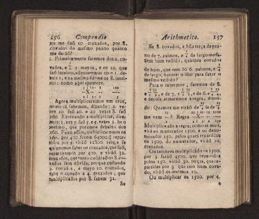 Compendio arithmetico : obra muito util para principiantes aprenderem com facilidade todas as especies de conta, & saberem usar dellas, com suas taboas no fim, em que se achara diminuidas as moedas de ouro deste reyno ... 87