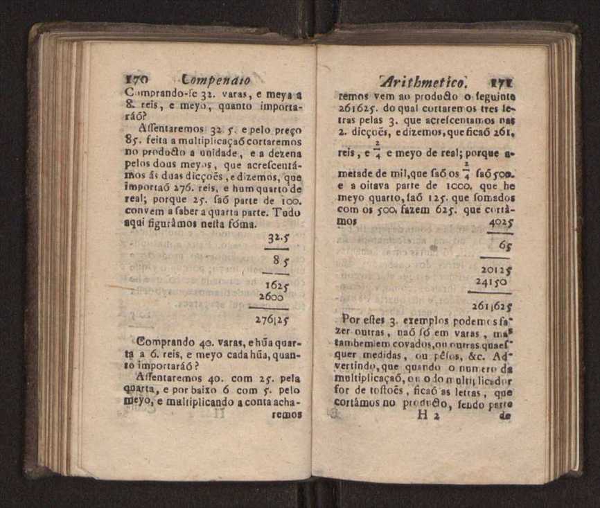 Compendio arithmetico : obra muito util para principiantes aprenderem com facilidade todas as especies de conta, & saberem usar dellas, com suas taboas no fim, em que se achara diminuidas as moedas de ouro deste reyno ... 94