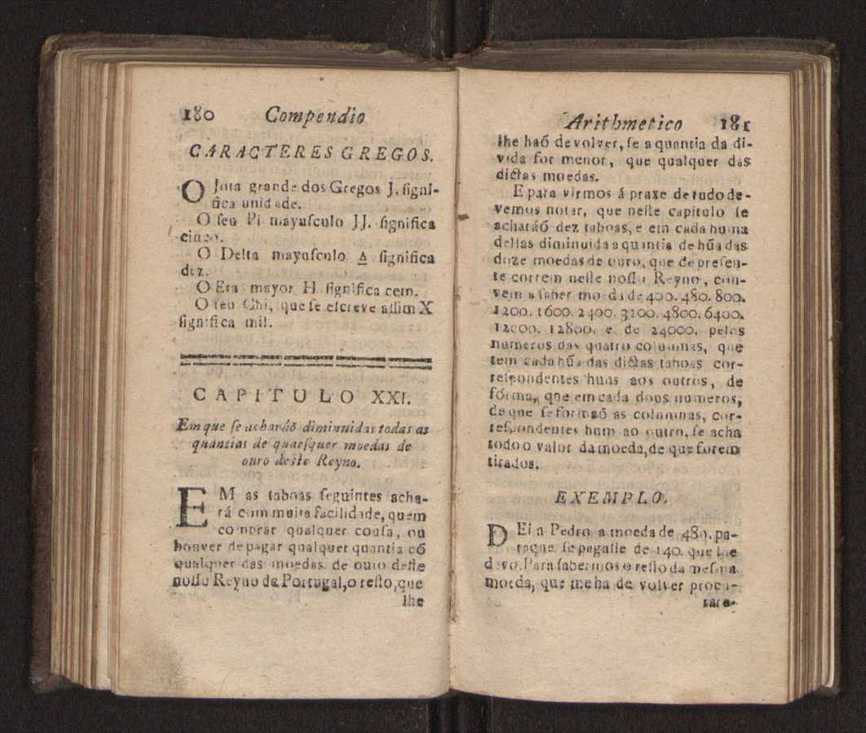 Compendio arithmetico : obra muito util para principiantes aprenderem com facilidade todas as especies de conta, & saberem usar dellas, com suas taboas no fim, em que se achara diminuidas as moedas de ouro deste reyno ... 99