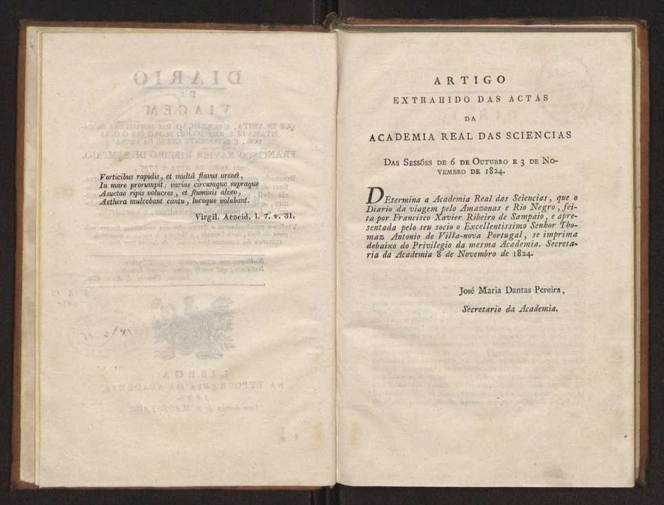 Diario da viagem que em visita, e correio das povoaes da Capitania de S. Joze do Rio Negro fez o ouvidor,... Francisco Xavier Ribeiro de Sampaio, no anno de 1774 e 1775 3