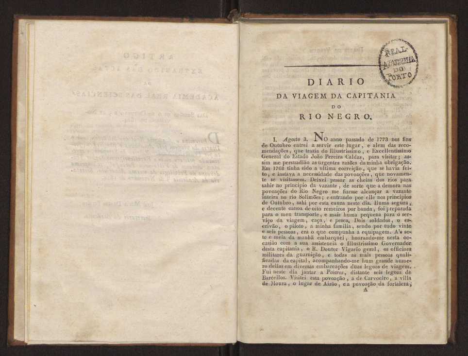 Diario da viagem que em visita, e correio das povoaes da Capitania de S. Joze do Rio Negro fez o ouvidor,... Francisco Xavier Ribeiro de Sampaio, no anno de 1774 e 1775 4