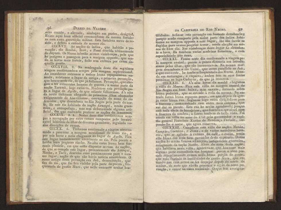 Diario da viagem que em visita, e correio das povoaes da Capitania de S. Joze do Rio Negro fez o ouvidor,... Francisco Xavier Ribeiro de Sampaio, no anno de 1774 e 1775 52