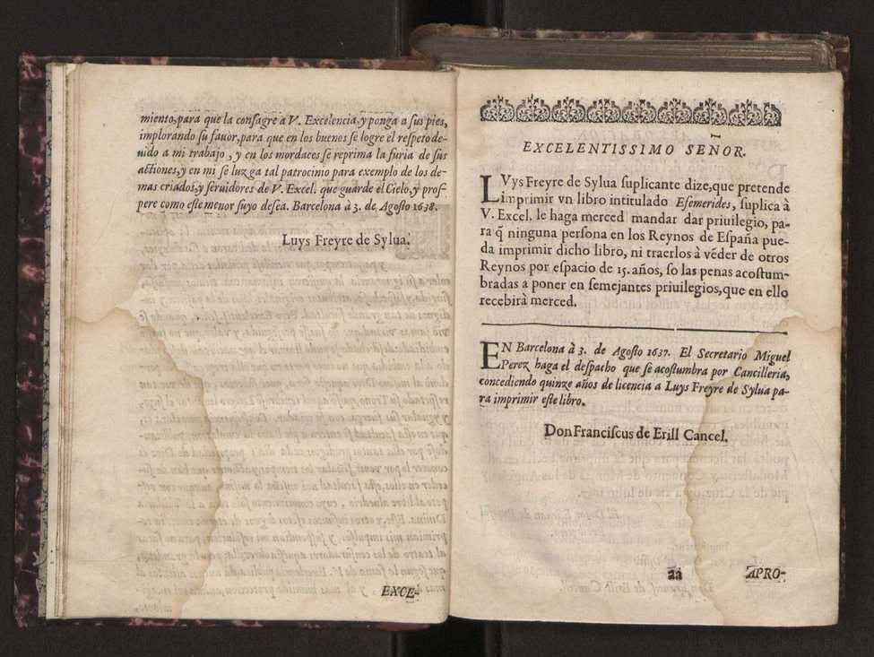 Efemerides generales de los movimientos de los Cielos por 64 aos desde el de 1637 hasta el de 1700, segundo Fycho y Copernico, que mas conforman la verdad 7