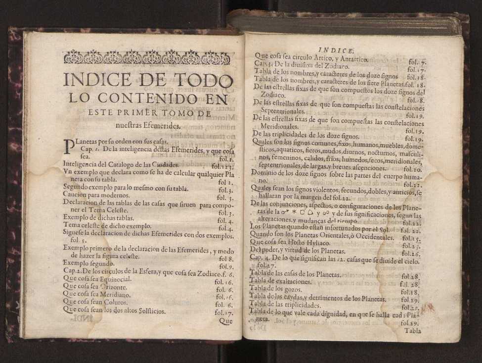 Efemerides generales de los movimientos de los Cielos por 64 aos desde el de 1637 hasta el de 1700, segundo Fycho y Copernico, que mas conforman la verdad 10