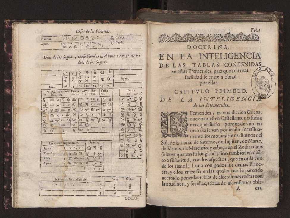 Efemerides generales de los movimientos de los Cielos por 64 aos desde el de 1637 hasta el de 1700, segundo Fycho y Copernico, que mas conforman la verdad 15