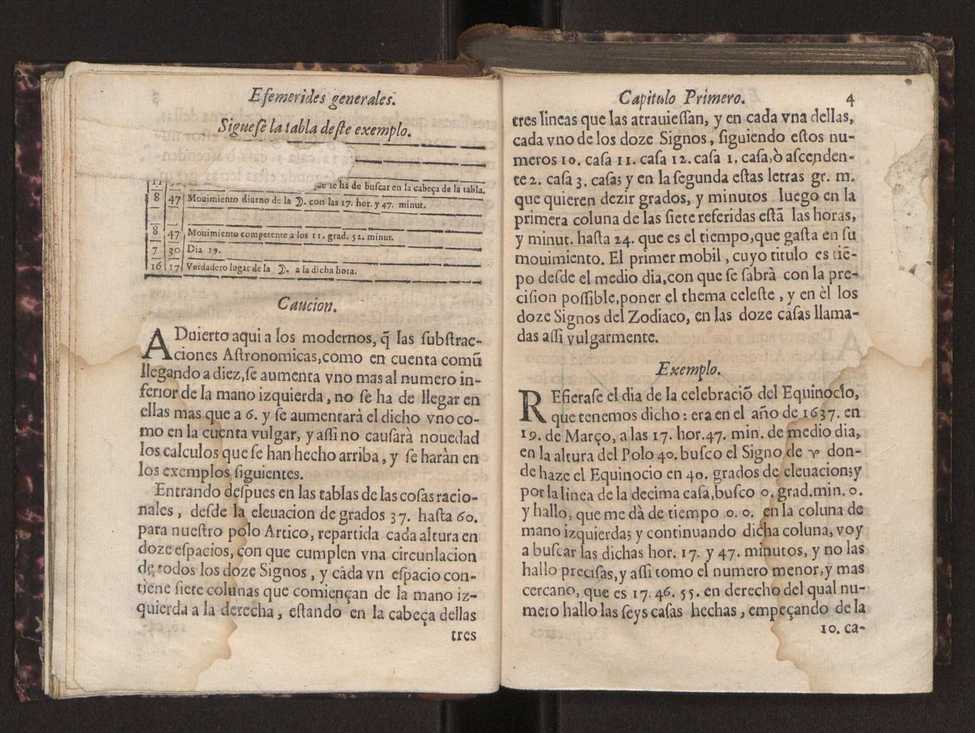 Efemerides generales de los movimientos de los Cielos por 64 aos desde el de 1637 hasta el de 1700, segundo Fycho y Copernico, que mas conforman la verdad 18