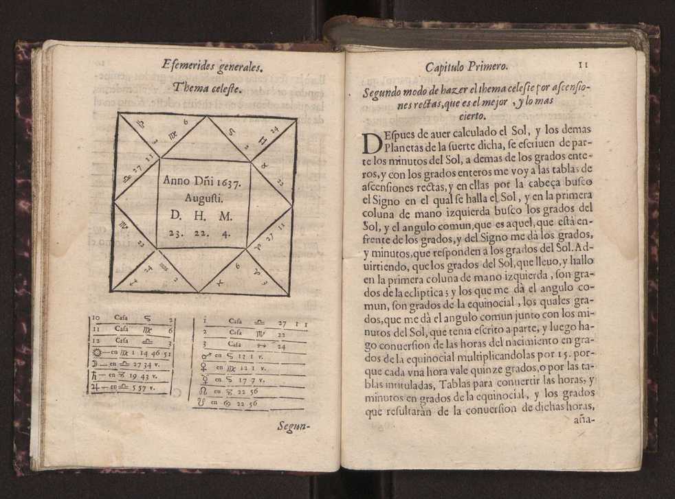 Efemerides generales de los movimientos de los Cielos por 64 aos desde el de 1637 hasta el de 1700, segundo Fycho y Copernico, que mas conforman la verdad 25
