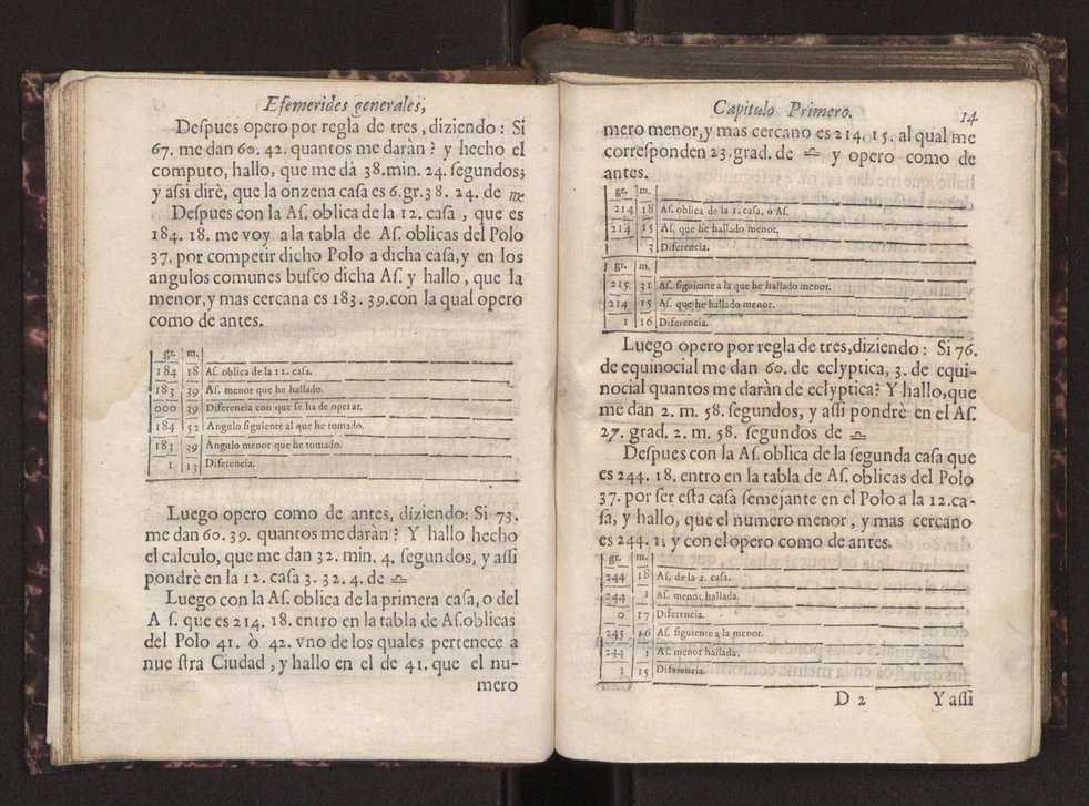 Efemerides generales de los movimientos de los Cielos por 64 aos desde el de 1637 hasta el de 1700, segundo Fycho y Copernico, que mas conforman la verdad 28