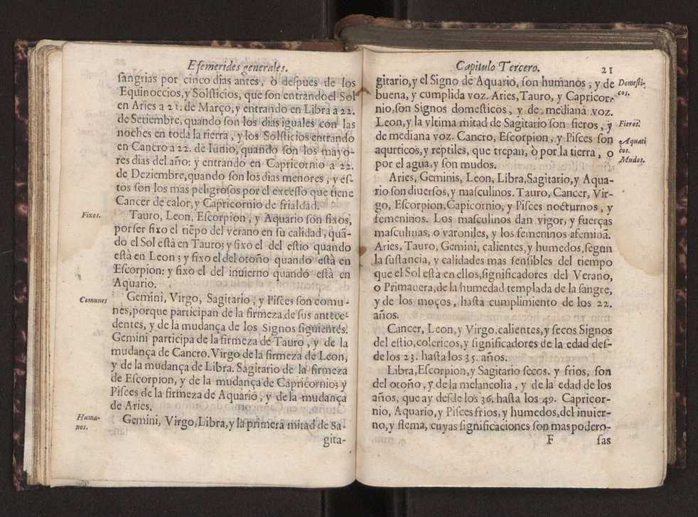 Efemerides generales de los movimientos de los Cielos por 64 aos desde el de 1637 hasta el de 1700, segundo Fycho y Copernico, que mas conforman la verdad 35