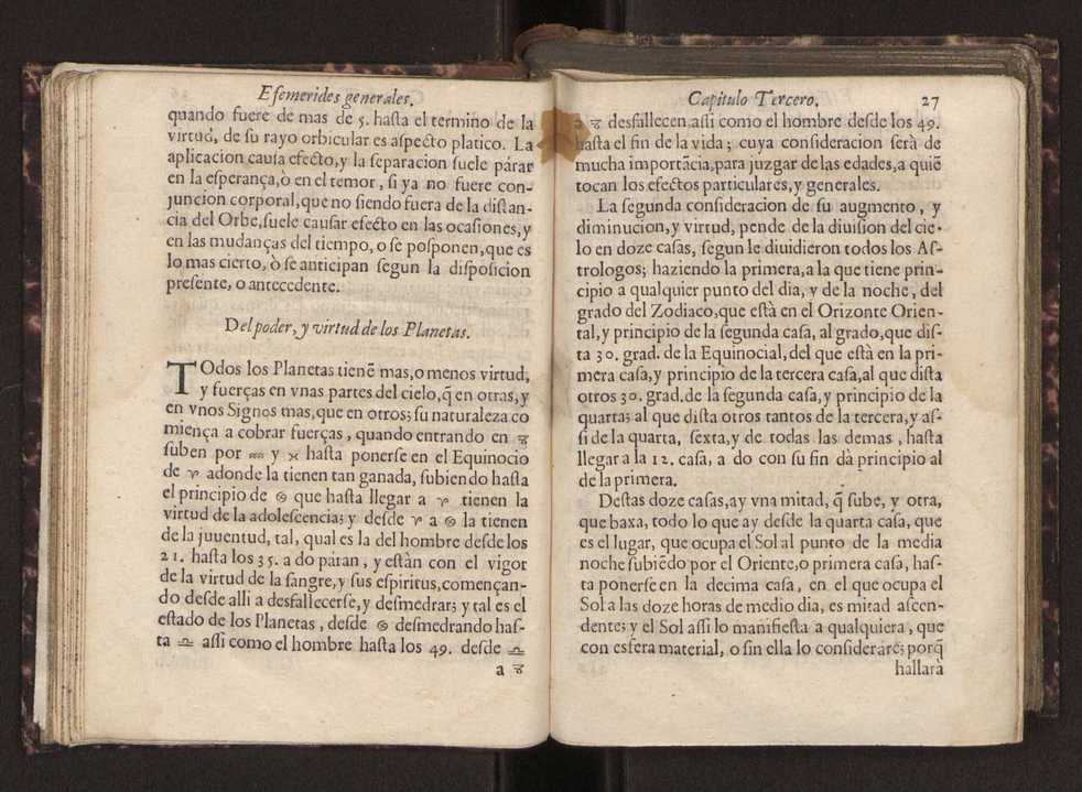 Efemerides generales de los movimientos de los Cielos por 64 aos desde el de 1637 hasta el de 1700, segundo Fycho y Copernico, que mas conforman la verdad 41