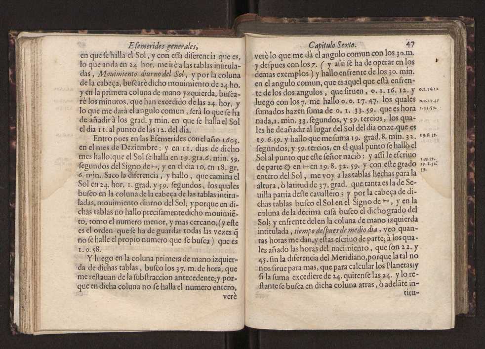 Efemerides generales de los movimientos de los Cielos por 64 aos desde el de 1637 hasta el de 1700, segundo Fycho y Copernico, que mas conforman la verdad 61