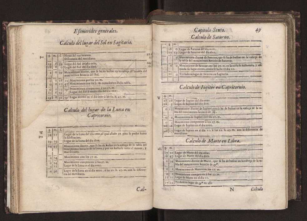 Efemerides generales de los movimientos de los Cielos por 64 aos desde el de 1637 hasta el de 1700, segundo Fycho y Copernico, que mas conforman la verdad 63