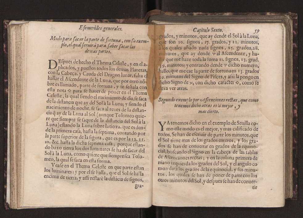 Efemerides generales de los movimientos de los Cielos por 64 aos desde el de 1637 hasta el de 1700, segundo Fycho y Copernico, que mas conforman la verdad 73