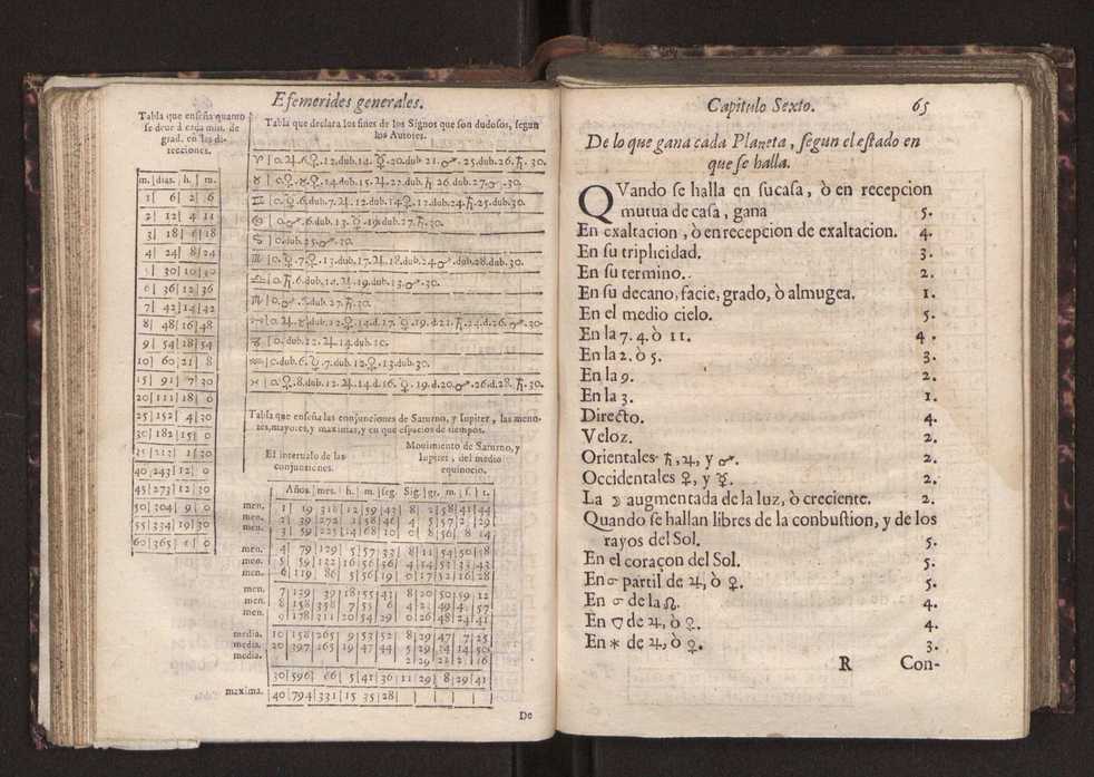 Efemerides generales de los movimientos de los Cielos por 64 aos desde el de 1637 hasta el de 1700, segundo Fycho y Copernico, que mas conforman la verdad 79