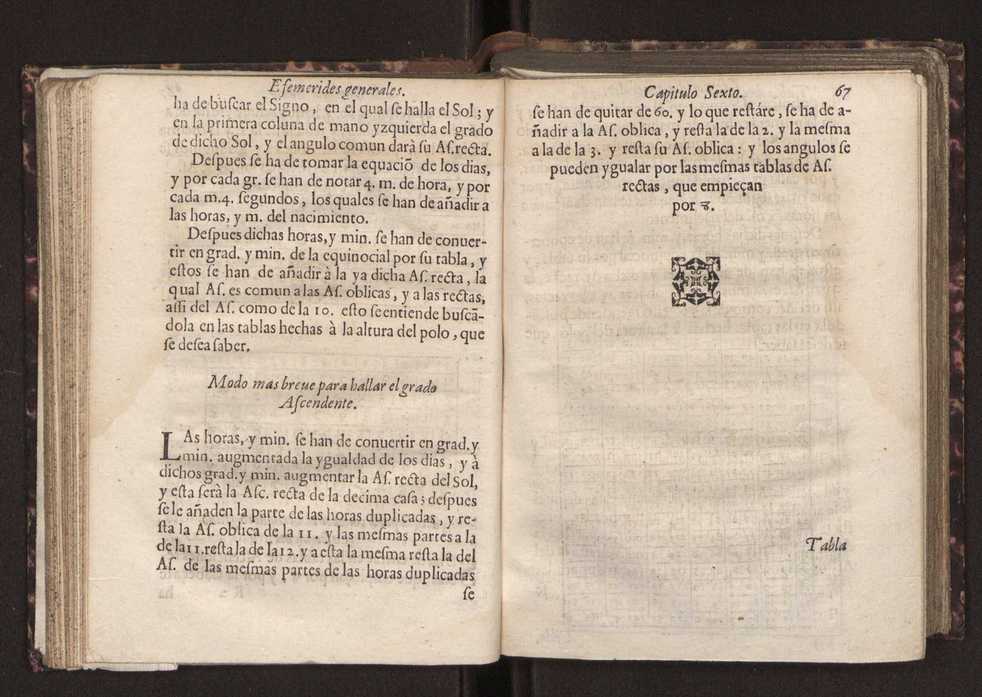 Efemerides generales de los movimientos de los Cielos por 64 aos desde el de 1637 hasta el de 1700, segundo Fycho y Copernico, que mas conforman la verdad 81