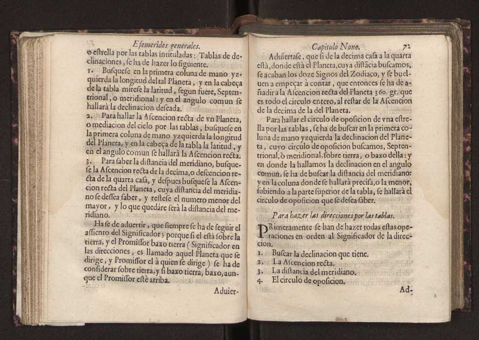 Efemerides generales de los movimientos de los Cielos por 64 aos desde el de 1637 hasta el de 1700, segundo Fycho y Copernico, que mas conforman la verdad 86