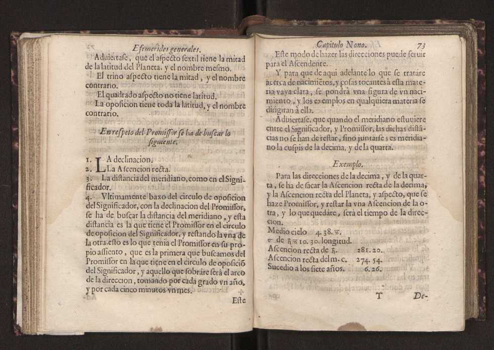 Efemerides generales de los movimientos de los Cielos por 64 aos desde el de 1637 hasta el de 1700, segundo Fycho y Copernico, que mas conforman la verdad 87