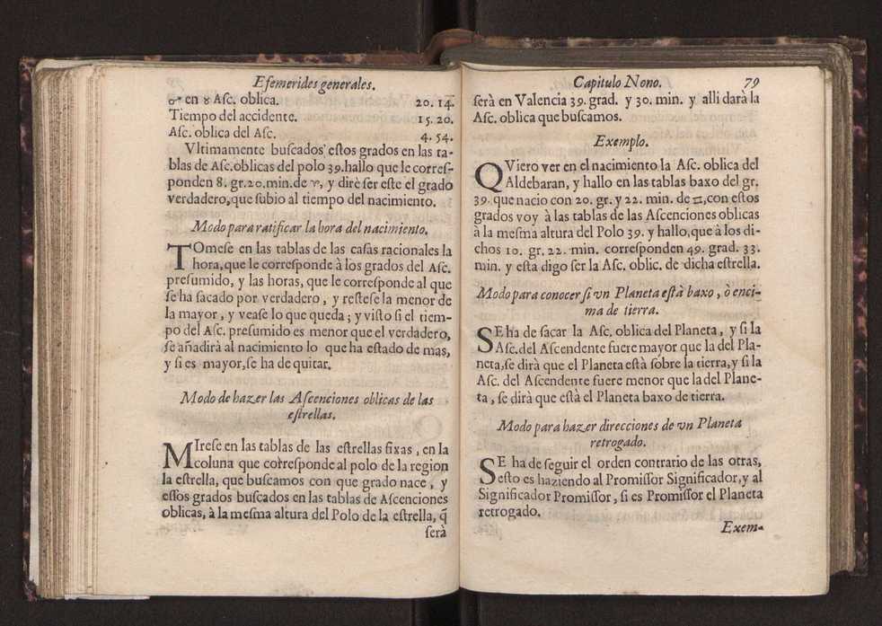 Efemerides generales de los movimientos de los Cielos por 64 aos desde el de 1637 hasta el de 1700, segundo Fycho y Copernico, que mas conforman la verdad 93
