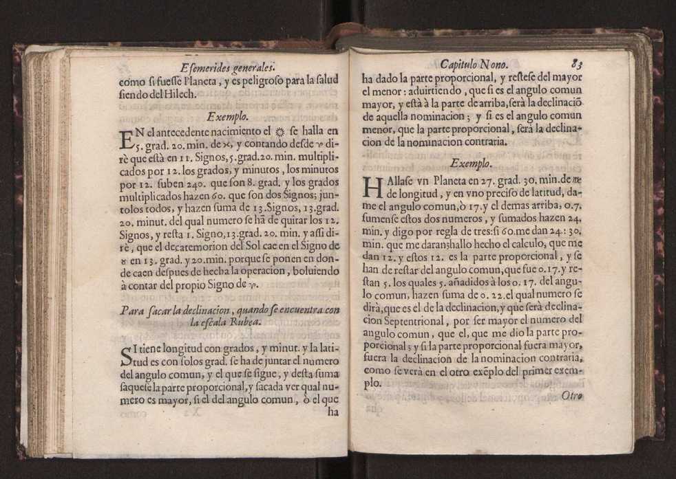 Efemerides generales de los movimientos de los Cielos por 64 aos desde el de 1637 hasta el de 1700, segundo Fycho y Copernico, que mas conforman la verdad 97