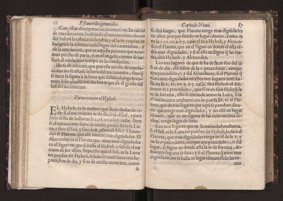 Efemerides generales de los movimientos de los Cielos por 64 aos desde el de 1637 hasta el de 1700, segundo Fycho y Copernico, que mas conforman la verdad 101