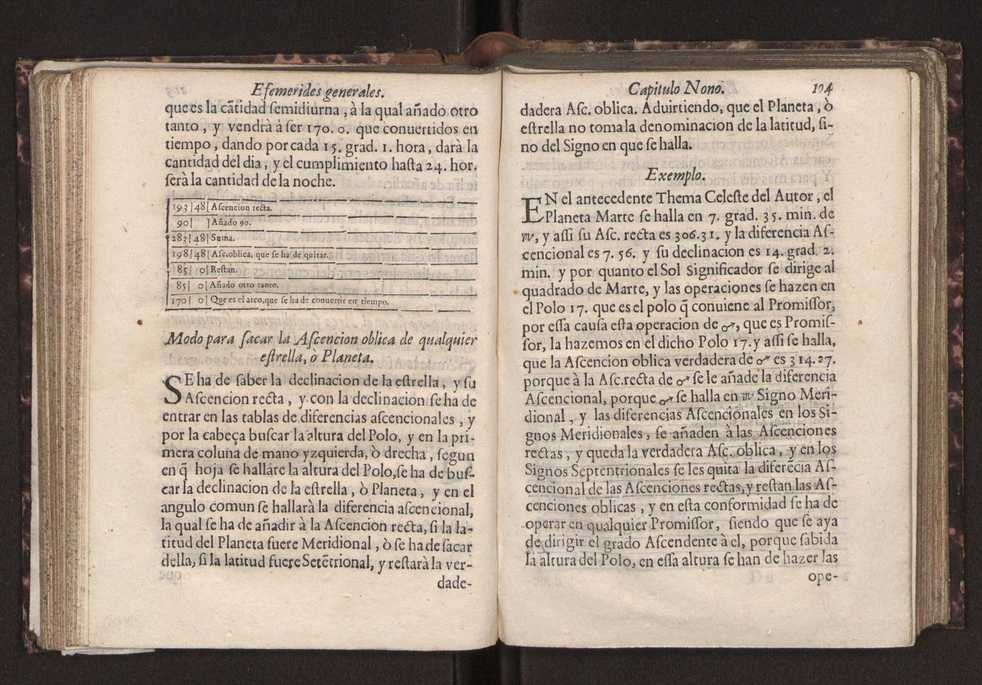 Efemerides generales de los movimientos de los Cielos por 64 aos desde el de 1637 hasta el de 1700, segundo Fycho y Copernico, que mas conforman la verdad 118