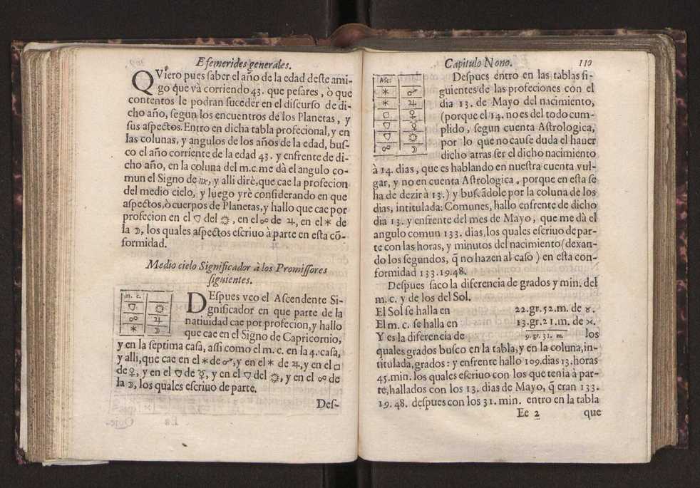 Efemerides generales de los movimientos de los Cielos por 64 aos desde el de 1637 hasta el de 1700, segundo Fycho y Copernico, que mas conforman la verdad 124