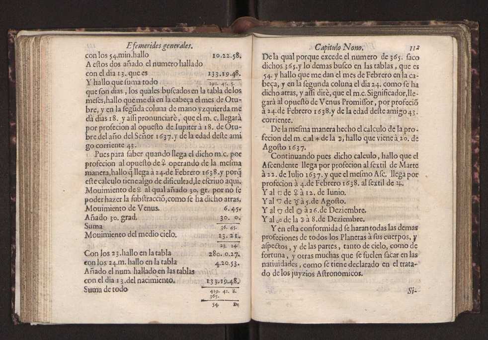 Efemerides generales de los movimientos de los Cielos por 64 aos desde el de 1637 hasta el de 1700, segundo Fycho y Copernico, que mas conforman la verdad 126