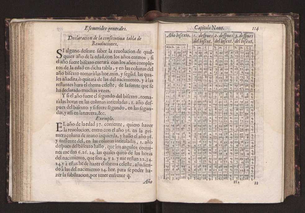 Efemerides generales de los movimientos de los Cielos por 64 aos desde el de 1637 hasta el de 1700, segundo Fycho y Copernico, que mas conforman la verdad 128