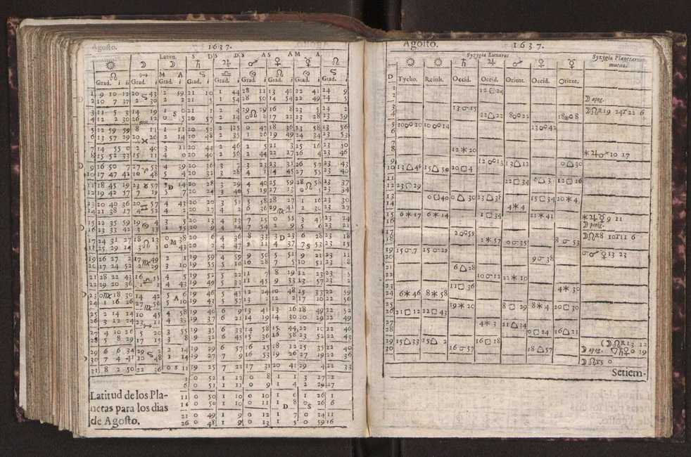 Efemerides generales de los movimientos de los Cielos por 64 aos desde el de 1637 hasta el de 1700, segundo Fycho y Copernico, que mas conforman la verdad 273
