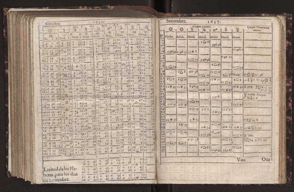 Efemerides generales de los movimientos de los Cielos por 64 aos desde el de 1637 hasta el de 1700, segundo Fycho y Copernico, que mas conforman la verdad 274