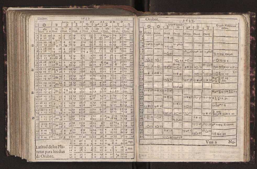 Efemerides generales de los movimientos de los Cielos por 64 a�os desde el de 1637 hasta el de 1700, segundo Fycho y Copernico, que mas conforman la verdad 275