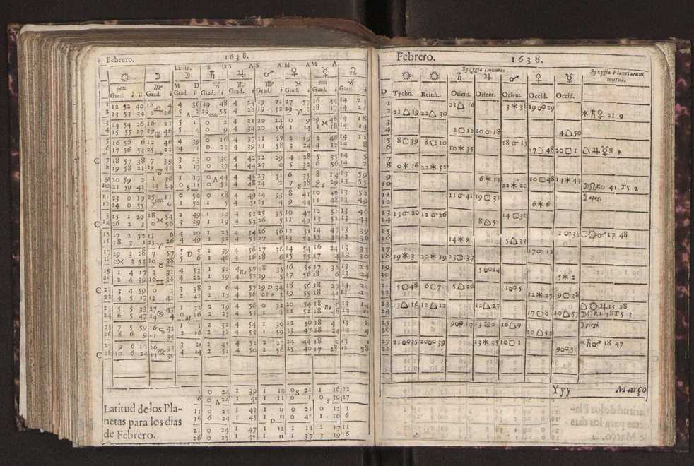 Efemerides generales de los movimientos de los Cielos por 64 aos desde el de 1637 hasta el de 1700, segundo Fycho y Copernico, que mas conforman la verdad 282