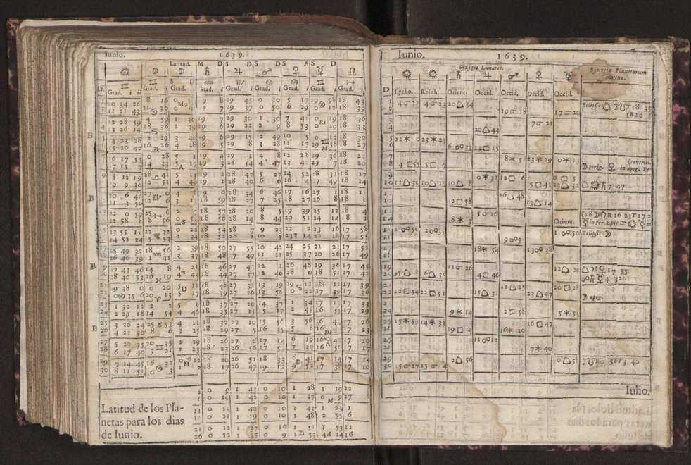 Efemerides generales de los movimientos de los Cielos por 64 aos desde el de 1637 hasta el de 1700, segundo Fycho y Copernico, que mas conforman la verdad 301