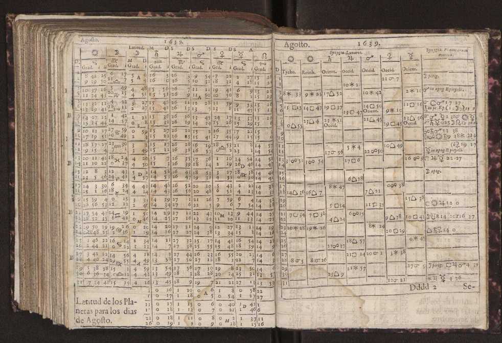 Efemerides generales de los movimientos de los Cielos por 64 aos desde el de 1637 hasta el de 1700, segundo Fycho y Copernico, que mas conforman la verdad 303