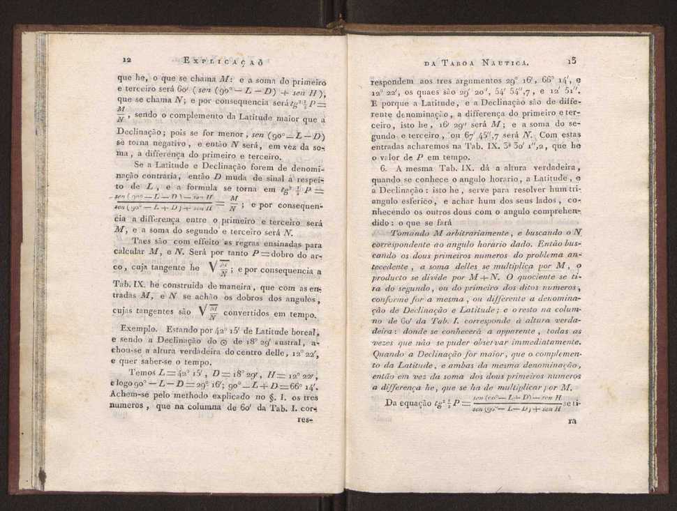 Explicao da taboada nautica para o calculo das longitudes, offerecida  Sociedade Real Maritima, militar, e geografica, por seu socio Jos Monteiro da Rocha, ... 15