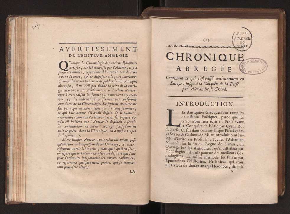 La chronologie des anciens royaumes corrige a laquelle on a joint une chronique abrege, qui contient ce qui s'est pass anciennement en Europe, jusqu' la conqute de la Perse par Alexandre le Grand 23