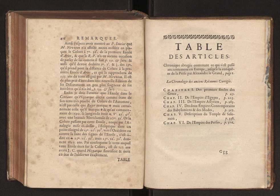 La chronologie des anciens royaumes corrig�e a laquelle on a joint une chronique abreg�e, qui contient ce qui s'est pass� anciennement en Europe, jusqu'� la conqu�te de la Perse par Alexandre le Grand 232