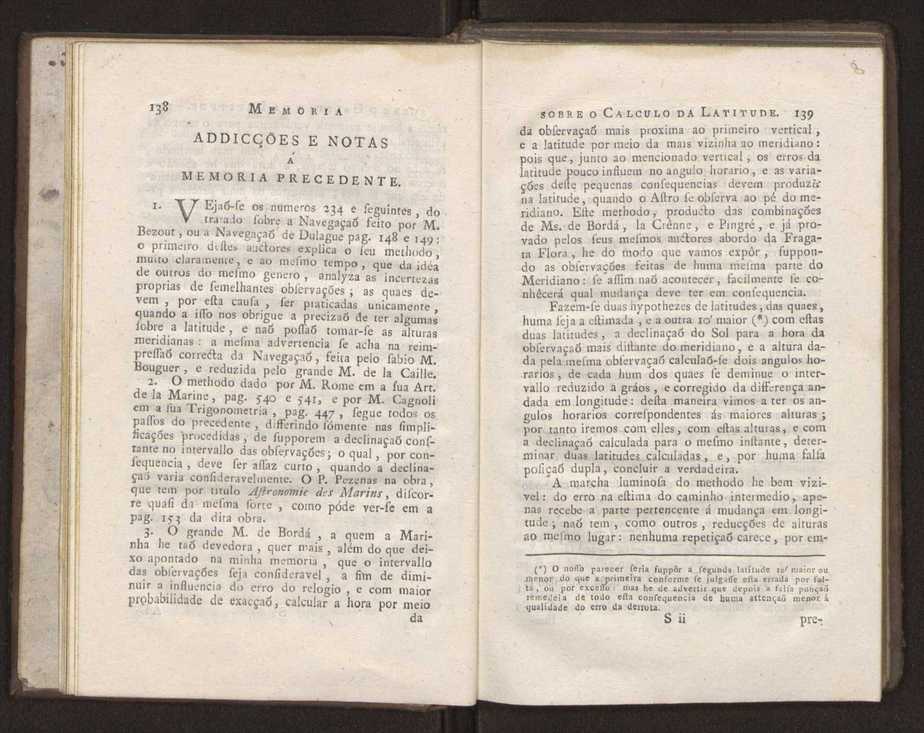 Memoria sobre o calculo da latitude, por duas alturas de hum mesmo astro tomadas fra do meridiano 10
