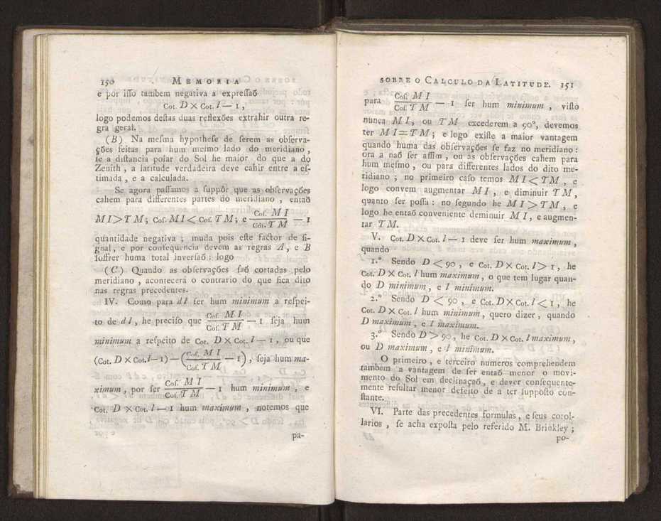 Memoria sobre o calculo da latitude, por duas alturas de hum mesmo astro tomadas fra do meridiano 16