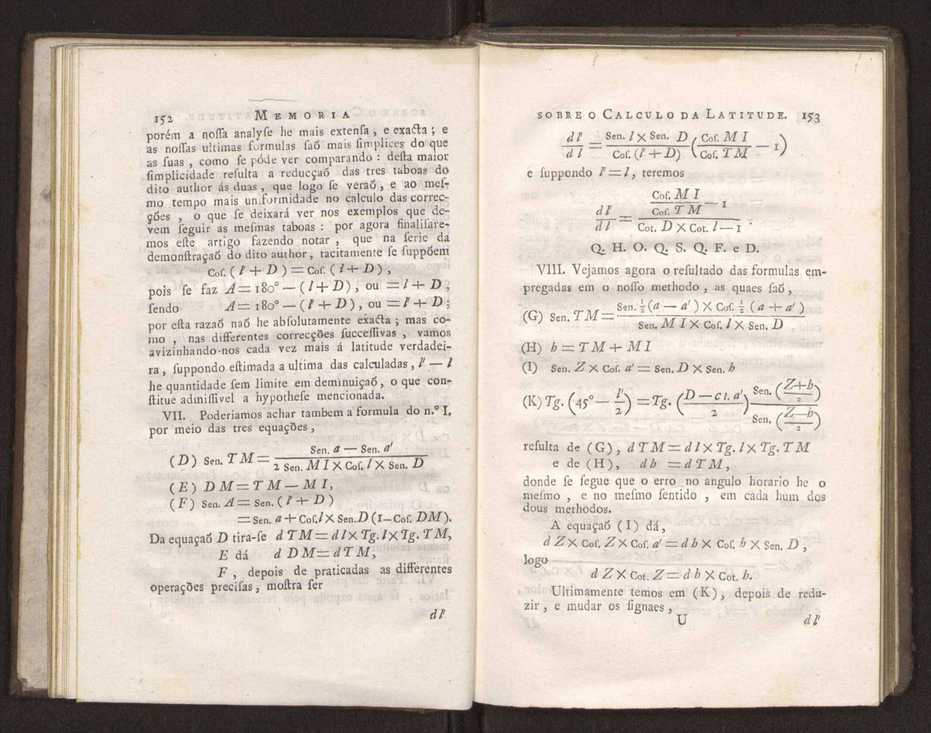 Memoria sobre o calculo da latitude, por duas alturas de hum mesmo astro tomadas fra do meridiano 17