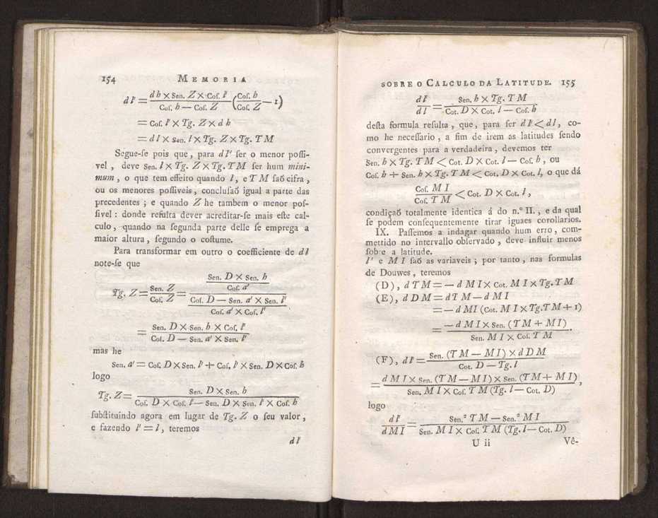 Memoria sobre o calculo da latitude, por duas alturas de hum mesmo astro tomadas fra do meridiano 18