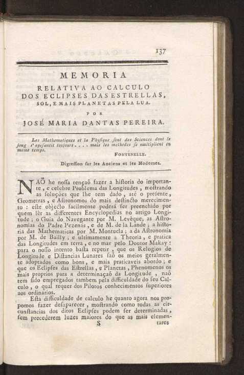 Memoria relativa ao calculo dos eclipses das estrellas, sol, e mais planetas pela lua 1