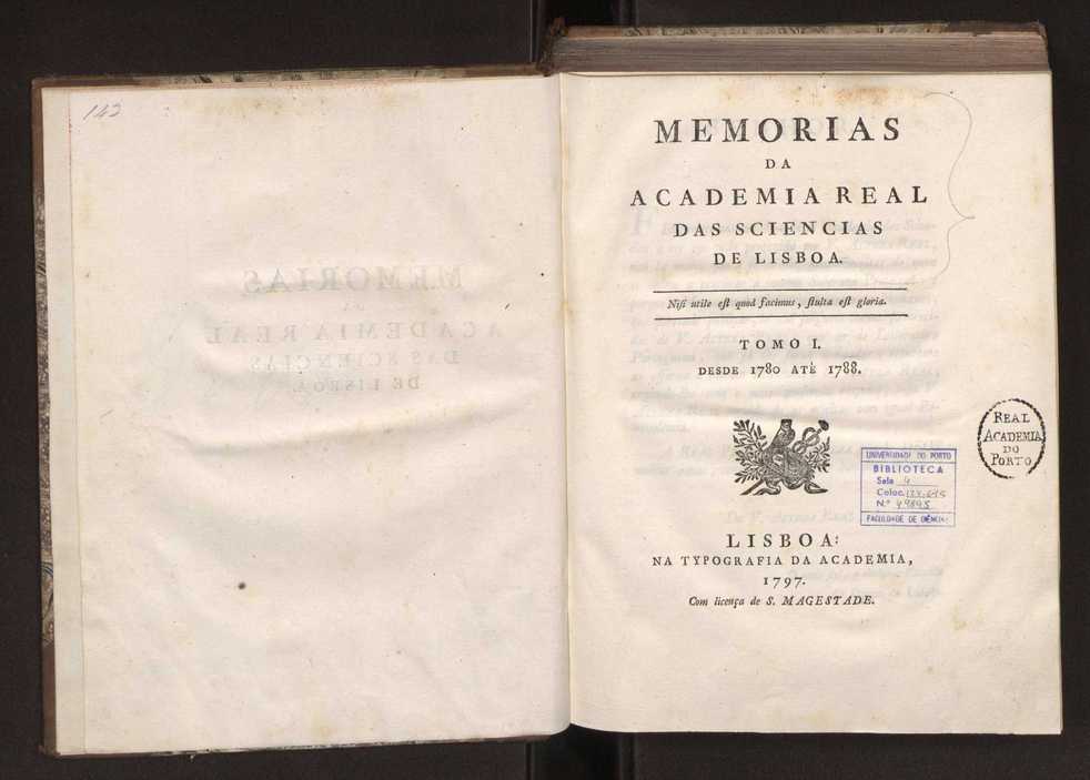Memorias da Academia Real das Sciencias de Lisboa. Vol. 1 3