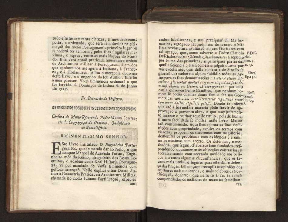 O engenheiro portuguez: dividido em dous tratados. Tomo primeiro ... [- segundo] ... obra moderna, e de grande utilidade para os engenheiros, e mais officiaes militares composta por Manoel de Azevedo Fortes, ... Vol. 1 16