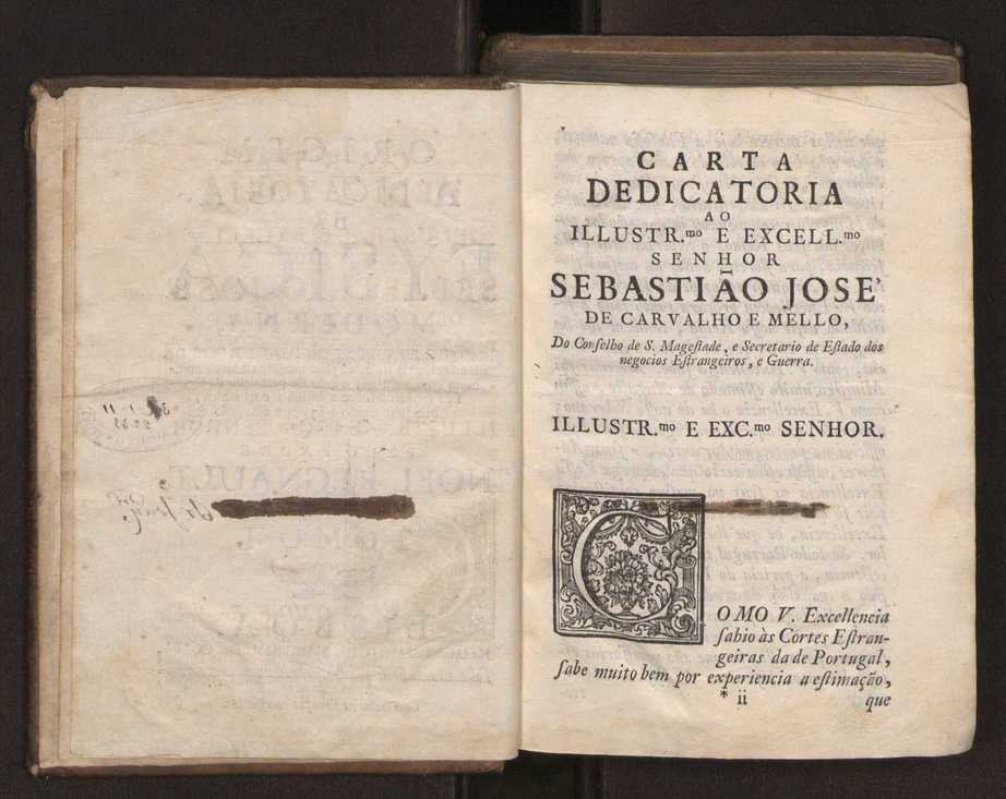 Origem antiga da fysica moderna : em que se v pelos discursos de diversas cartas o que a Fysica moderna tem de comum com a antiga ; o grau de perfeio da Fysica moderna sobre a antiga e os meios que tem levado a Fysica a este gro de perfeio. Vol. 1 4