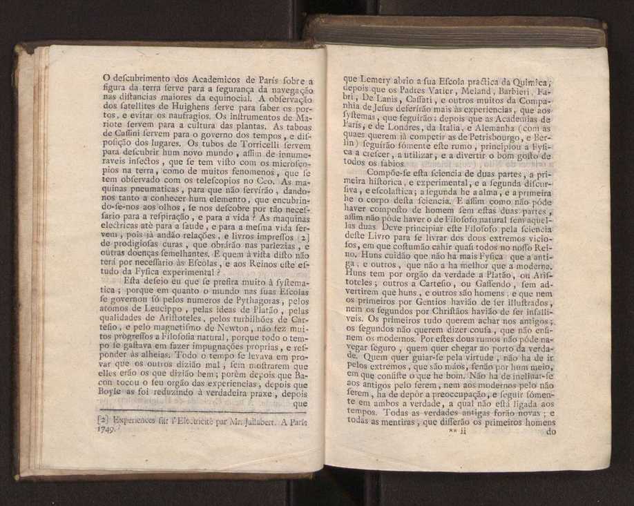 Origem antiga da fysica moderna : em que se v pelos discursos de diversas cartas o que a Fysica moderna tem de comum com a antiga ; o grau de perfeio da Fysica moderna sobre a antiga e os meios que tem levado a Fysica a este gro de perfeio. Vol. 1 8